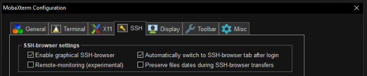 MobaXterm Remote Monitoring Settings