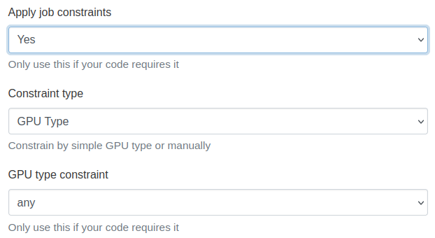 GPU constraints