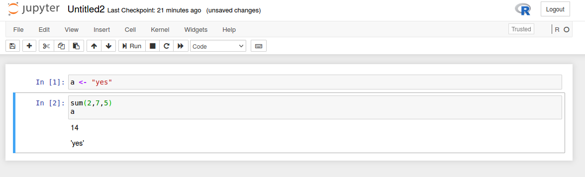 Jupyter with R kernel